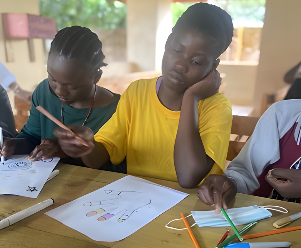Children working together on reading and learning activities